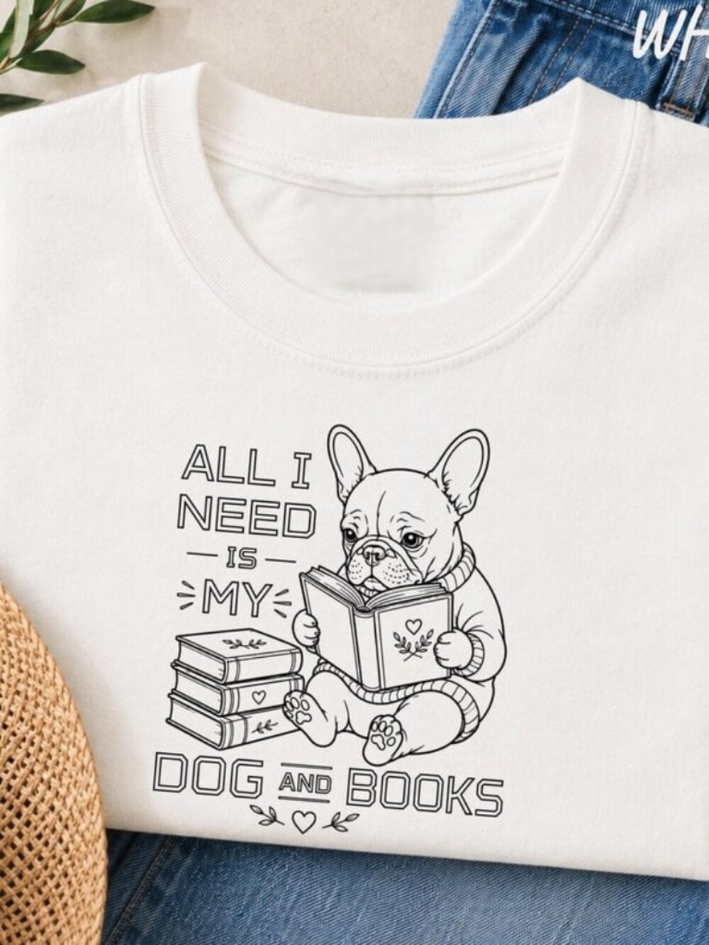 Book Shirt, Dog And Book Tee, Cute Dog Lover Gift